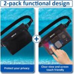 Waterdichte tas met verstelbare riem, waterdichte tas, onderwatertelefoonhoes, waterdichte heuptas voor watersport, strand, zwemmen, boottochten enz, zwart en grijs. - Afbeelding 4