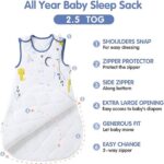 ademend 100% katoen mousseline zachte inbakerdeken | Unisex slaapzak voor babymeisjes en jongens 0-6 Maanden - Afbeelding 3