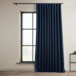 Indigo extra brede 140x265cm getextureerde imitatielinnen verduisteringsgordijn - decoratief gordijn Gordijn