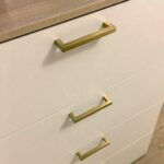 Handgreep Goud Vierkant - RVS - 192 mm hartafstand