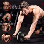 6-in-1 Buikroller en Fitnessset voor Thuisfitness - Effectieve Buikspiertrainer met Weerstandsbanden en Push-ups - Afbeelding 6