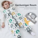 Gevoerde slaapzak met voetjes 2,5 TOG voor kinderen - ultrazacht en warm - Afbeelding 6