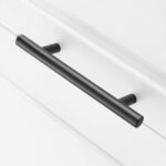 Handgreep Zwart Rond - 160mm Hartafstand - Handvat voor Kast, Keukenkast, Lade Of Deurtje - Ronde Moderne Greep Inclusief Schroeven - Keukengreep - Meubelgreep - Kastgreep - Afbeelding 2