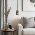 Hanglamp Topel stolpvorm - rookglas - Afbeelding 7