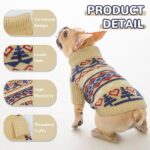 Warme gebreide honden trui met rolkraag voor herfst en winter, maat XL - Afbeelding 4