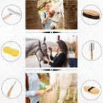 Paardenaccessoires: Set van 4 beenbeschermers voor paarden | Paardenvliegenbeschermers (set van 4), 18" x 14", inclusief reinigingsset | Bescherming van paarden | Paardenaccessoires - Afbeelding 4