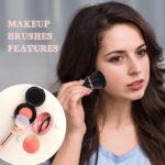 Set van 2 Travel Blush Penselen Roze Zwart - Afbeelding 9