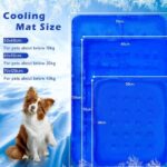 Koelmatten voor honden 60x90 CM niet-giftige gel Cool Mat voor katten Blauw Duurzaam Hond Cool Matten Zelf Cool Mat Hond Help Uw huisdieren Afkoelen in de zomer Warmte Pet Cool Mat voor Kennel Crat - Afbeelding 3