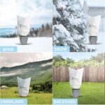 Beschermhoes 80x60cm Voor Planten 80g/m² Plantenafdekking met Trekkoord Tegen Vorst Wind en Neerslag,Potplantenzak Wit - Afbeelding 5