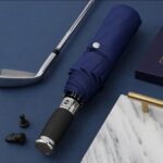 Automatische Grijze Paraplu Business Folding Paraplu Voor Man Vrouwen Sombrilla Uv Regen Paraplu - Afbeelding 2