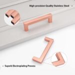 Rose Goud - Deurbeslag-Deurgreep-Handgreep keuken-handgrepen -Handgreep Goud-Deurhendel-Handvat-Keukengreep-Handgreep-Deurgreep- Goud design 20x10x128mm inclusief schroeven - Afbeelding 2