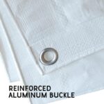 Waterdicht afdekzeil wit 12x16 mil (365x485cm) zeil - heavy duty poly zeildoek - waterdicht zeil, UV-bestendig, duurzaam, weerbestendig, afdekking auto, zwembad, bootduurzaam polyzeil geschikt voor versterkte randen - Afbeelding 4