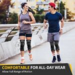 CAMBIVO NS10 Maat XL Kniebraces voor dames en heren, 2 stuks, gecomprimeerde kniesteun, medische kniebeschermers voor hardlopen, meniscusscheuren, artritis, ACL, blauw XL - Afbeelding 7