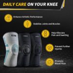 CAMBIVO Tutore Ginocchio x2, sportieve kniebrace met zijdelingse stabilisatoren in PMMA en patella kussens, knieband voor meniscus scheur, artritis, ACL, hardlopen, volleybal, sport - Afbeelding 6