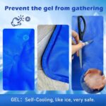 Koelmatten voor honden 60x90 CM niet-giftige gel Cool Mat voor katten Blauw Duurzaam Hond Cool Matten Zelf Cool Mat Hond Help Uw huisdieren Afkoelen in de zomer Warmte Pet Cool Mat voor Kennel Crat - Afbeelding 7