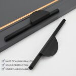 Pakket van 2 kastgrepen, halfronde meubelgrepen, 128 mm, handgrepen met gatenafstand, zwarte handgrepen voor keukenkasten, keukengrepen, zwarte matte deurgrepen. - Afbeelding 4