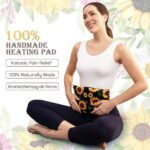 Magnetronbestendig warmtekussen met wasbare hoes kruik, herbruikbaar multifunctioneel magnetronverwarmingskussen voor nek en schouders, vochtig warmtekussen in de vorm van een zitzak en warm kompres voor knieën, spieren, gewrichten, polsen en buik. - Afbeelding 8