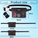 Waterdichte tas met verstelbare riem, waterdichte tas, onderwatertelefoonhoes, waterdichte heuptas voor watersport, strand, zwemmen, boottochten enz, zwart en grijs. - Afbeelding 6