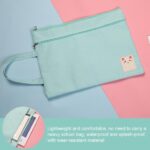 Draagbare informatietas voor studenten A4, draagbare schattige dossiertas voor studenten, dossiertas mooi, documententas met rits A4, tas voor schoolbenodigdheden - Afbeelding 7