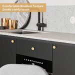 Meubelknop goud, kastknoppen, messing handgrepen voor de winkel rond, 28 mm hardware massief messing ronde kleine gaatjes kleine handgreep, voor kastdeuren en ladekasten, met schroeven (6 stuks) - Afbeelding 2