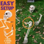 Halloween decoratie - Levensgrote groundbreaker skelet stakes - Realistische tuin palen - Halloween tuin decoraties - Afbeelding 4