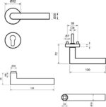 Deurbeslag Complete Set - Roestvrijstalen Deurkruk met Rozet - Deurklink - Zilver - Afbeelding 4