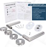 Deurbeslag Complete Set - Roestvrijstalen Deurkruk met Rozet - Deurklink - Zilver - Afbeelding 5