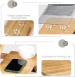 Bedtafel - Opvouwbaar Dienblad - laptoptafel voor bed, laptoptafel voor lezen of ontbijt, 50 x 30 x 20 cm - Afbeelding 4