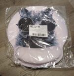 Muismat met polssteun, ergonomische polssteun van traagschuim, antislip rubberen basis voor computer en kantoor 25x23 kat met bril - Afbeelding 3