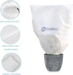 Beschermhoes 80x60cm Voor Planten 80g/m² Plantenafdekking met Trekkoord Tegen Vorst Wind en Neerslag,Potplantenzak Wit - Afbeelding 6