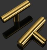 meubelgrepen, 10 stuks, goud, kastgrepen, gouden handgrepen voor keukenkasten, keukengrepen, gouden handgrepen, meubels, gouden handgrepen, messing meubelgrepen, kastgrepen - Afbeelding 2