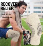 Physix Gear Maat XXL Beige Sport Sportieve kniebandage, beste HIIT-kniebeschermers voor dames en heren, antislip kniekussen, comfortabel en gemakkelijk aan te trekken, compressiekniebandage, 1 stuk, beige - Afbeelding 7