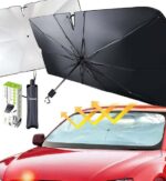 Car Windshield Sunshade Umbrella 140x78cm - UV Protection & Heat Insulation - Foldable Sunshade for Most Vehicle Models