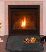 vuurkorf mat - 80 x 60cm - beschermt terrasdek en gazon - hitteschild voor grillmat en open haard tapijten.. - Afbeelding 2