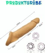 Realistische dildo's sleeve met testikelringen penismanchetten fetisj vertraging ejaculatie erectie verbetering van het uithoudingsvermogen grotere verharder langere seksspeeltje voor - Afbeelding 7