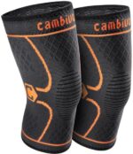 CAMBIVO NS10 knie Brace Maat XL Oranje 2 x kniebandage voor dames en heren, orthopedisch herstel bij meniscusscheuren, ACL en artritis, bandage knieën voor hardlopen, wandelen, joggen, sport, volleybal, voor gewrichtspijn, oranje