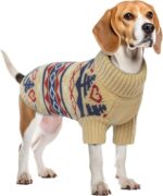 Warme gebreide honden trui met rolkraag voor herfst en winter, maat XL