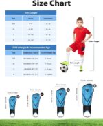 Scheenbeschermers voor kinderen Maat XXS, voetbalgecertificeerd, AirsFish scheenbeschermers voor voetbal met enkelbescherming, verstelbare riem, voetbaluitrusting voor jongens en meisjes, zeer sterke - Afbeelding 3
