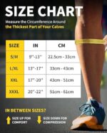 CAMBIVO CS12 Maat L Zwart 2 Paar Compressie Kuitmouwen voor Mannen Vrouwen, Been Compressie Sokken voor Hardlopen, Scheenbeen Splint Ondersteuning, Been Krampen, Kalf Pijn Verlichting, Marathon, Circulatie - Afbeelding 3