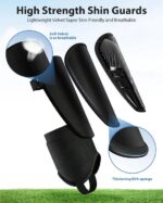 Scheenbeschermers voor kinderen Maat XXS, voetbalgecertificeerd, AirsFish scheenbeschermers voor voetbal met enkelbescherming, verstelbare riem, voetbaluitrusting voor jongens en meisjes, zeer sterke - Afbeelding 7