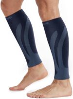 CAMBIVO CS12 Maat L Zwart 2 Paar Compressie Kuitmouwen voor Mannen Vrouwen, Been Compressie Sokken voor Hardlopen, Scheenbeen Splint Ondersteuning, Been Krampen, Kalf Pijn Verlichting, Marathon, Circulatie