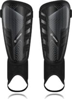 Scheenbeschermers voor kinderen Maat S, voetbalgecertificeerd, AirsFish scheenbeschermers voor voetbal met enkelbescherming, verstelbare riem, voetbaluitrusting voor jongens en meisjes, zeer sterke