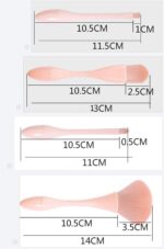 5-delige draagbare mini-make-up kwasten set Beauty Tools met opbergemmer - Beige - Afbeelding 5