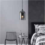 Moderne glazen hanglamp rookglas