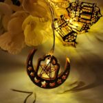 Eid Mubarak- islamitische thema decoratieve LED-verlichting Ramadan combinatie - 10 lampjes - werkt op batterij - 1.65m - Afbeelding 8