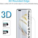 2x screenprotector Geschikt voor Huawei Nova 10 Pro Schermscherm Latexbestendig Volledige hechting Transparant - Afbeelding 4