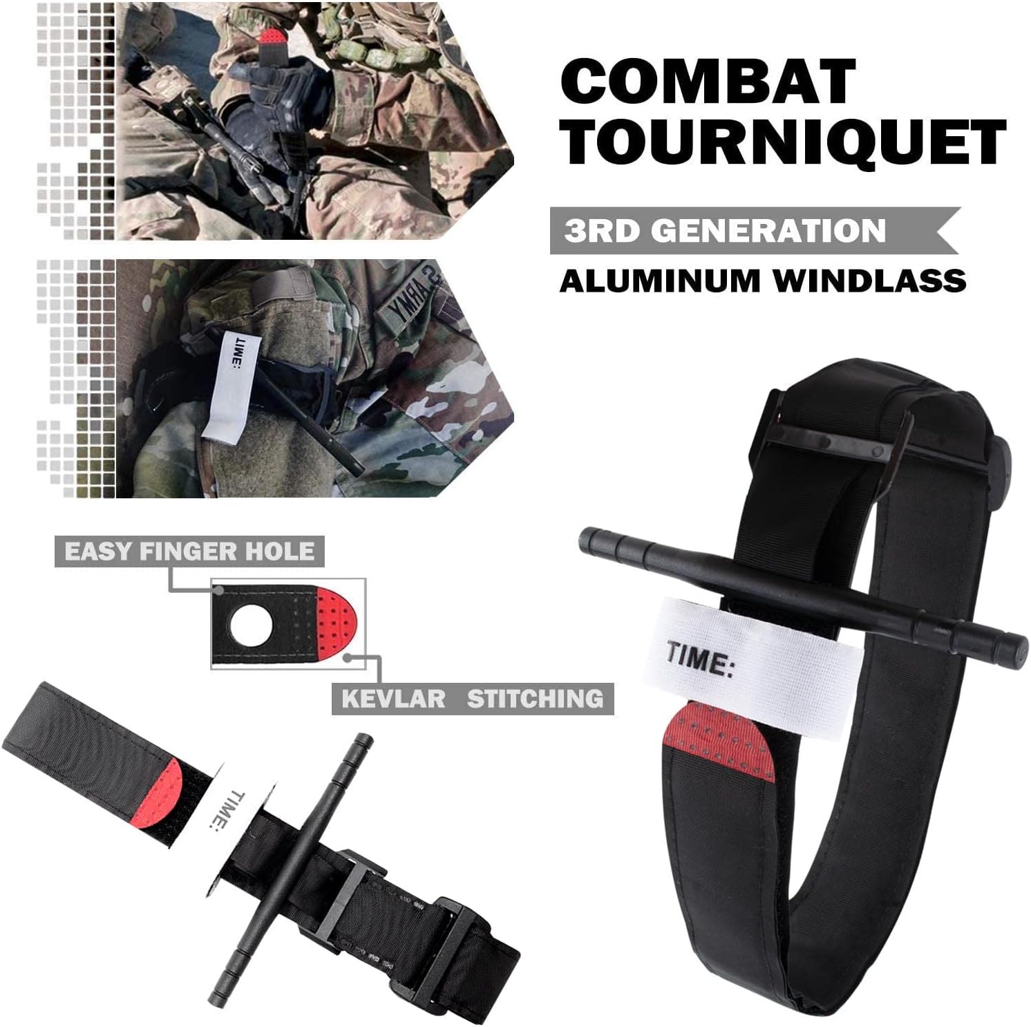 71EDWm2Po7L._AC_SL1500_ Tactische Tourniquet voor EHBO | Draagbaar en Herbruikbaar Verband voor Noodgevallen - Afbeelding 1