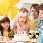 Verjaardag Honingraat Decoratie, Honingraat Centerpieces Zwart en Goud Verjaardag Tafel Toppers Tafeldecoraties 9 stuks - Afbeelding 8