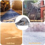 Luifel kinderwagen met uv-bescherming 50+ en waterdicht, dubbellaags stof met kijkvenster en extra brede schaduwvleugels, grijs - Afbeelding 2