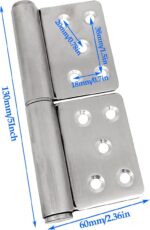 Scharnier – Deurscharnier – Premium Kwaliteit -  Roestvrij staal - Voor deuren binnen en buiten - Afbeelding 4